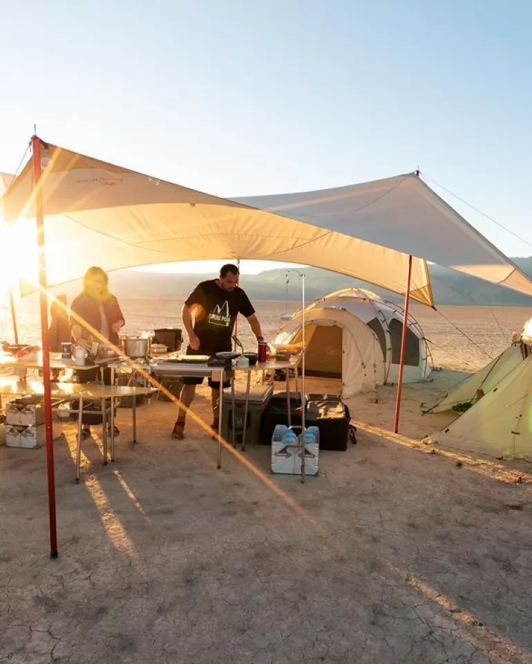 4-6 Person | 4-8 Person | Snow Peak HD Tarp Hexa Evo Pro. Ivory