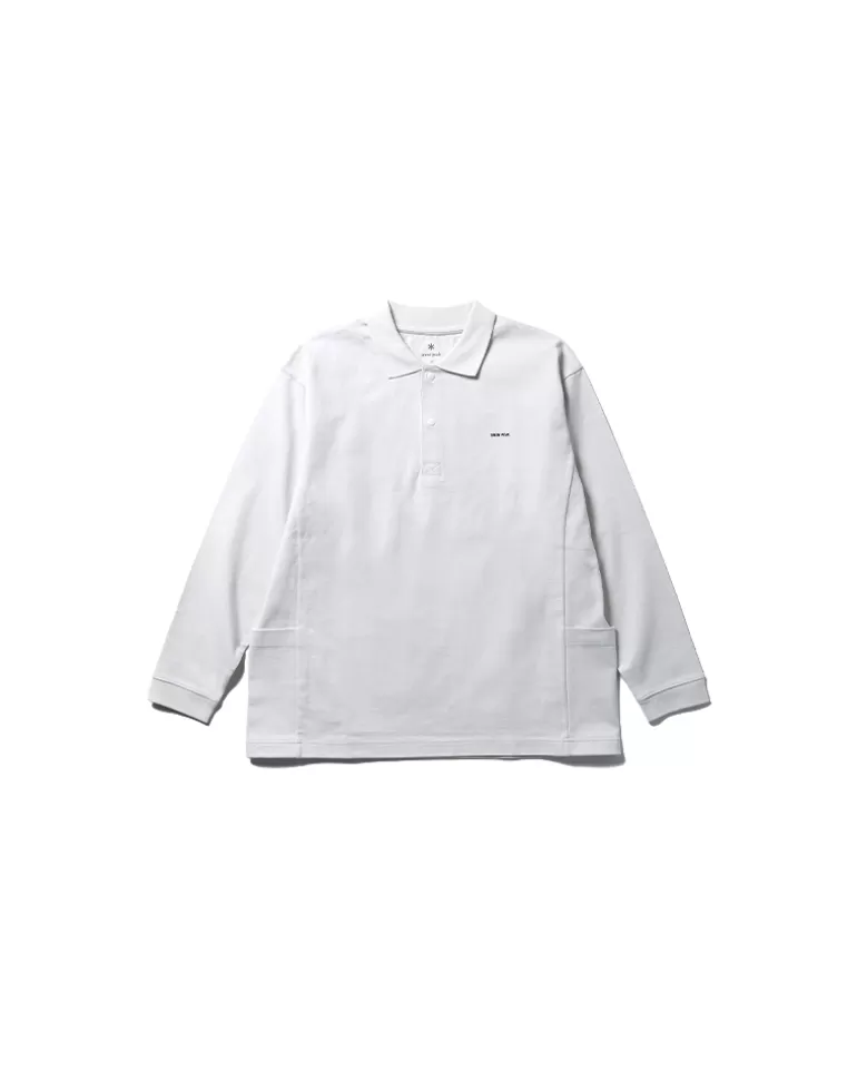 Tops | Snow Peak Heavy Cotton Border Long Sleeve Polo Shirt