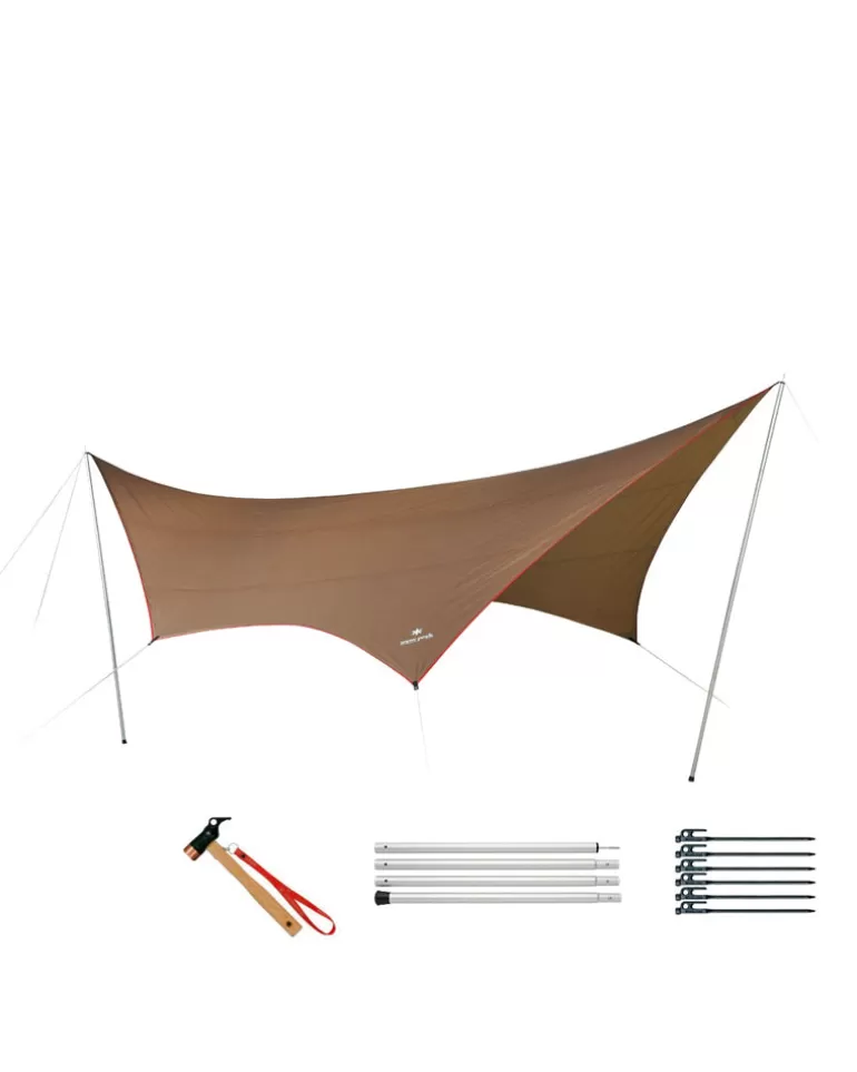 4-6 Person | 4-8 Person | Snow Peak Hexa Tarp Set L