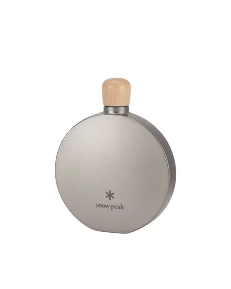 Flasks | Snow Peak Round Titanium Flask in 150 mL