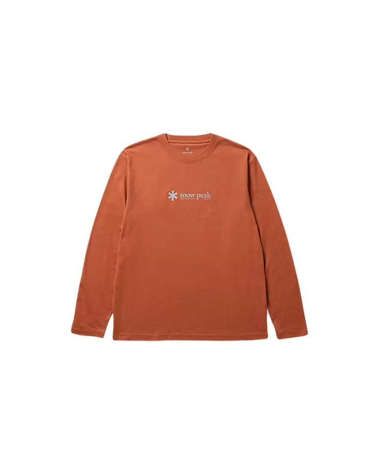 Tops | Snow Peak Soft Cotton Logo Long Sleeve T-Shirt Orange