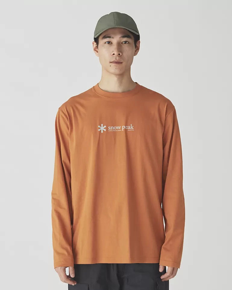 Tops | Snow Peak Soft Cotton Logo Long Sleeve T-Shirt Orange