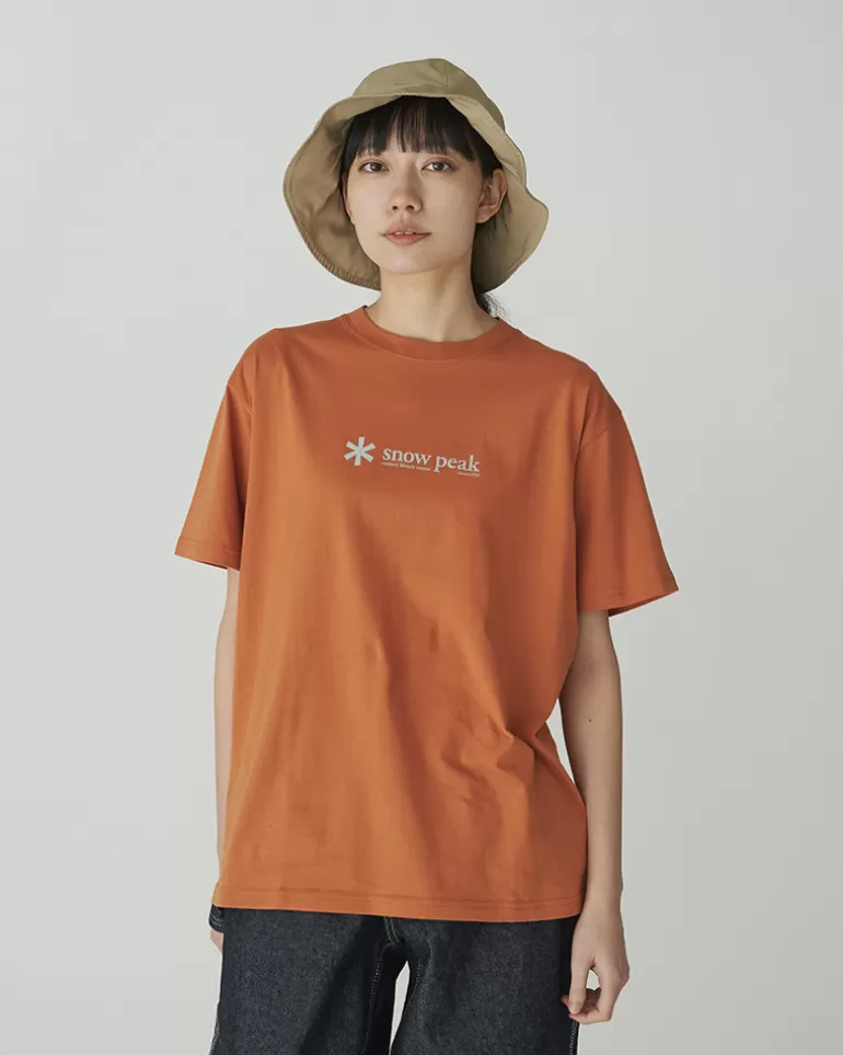 Tops | Snow Peak Soft Cotton Logo Short Sleeve T-Shirt Orange