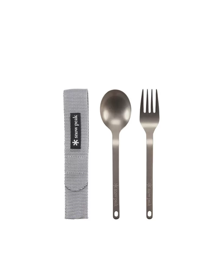 Sets & Kits | Sets | Snow Peak Titanium Fork & Spoon Set